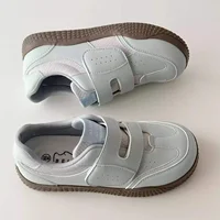 New Chinese Style Sky Blue Canvas Shoes round Toe Women's Footwear Magic Tape Rubber Sole Adult Footwear Trendy Vibe