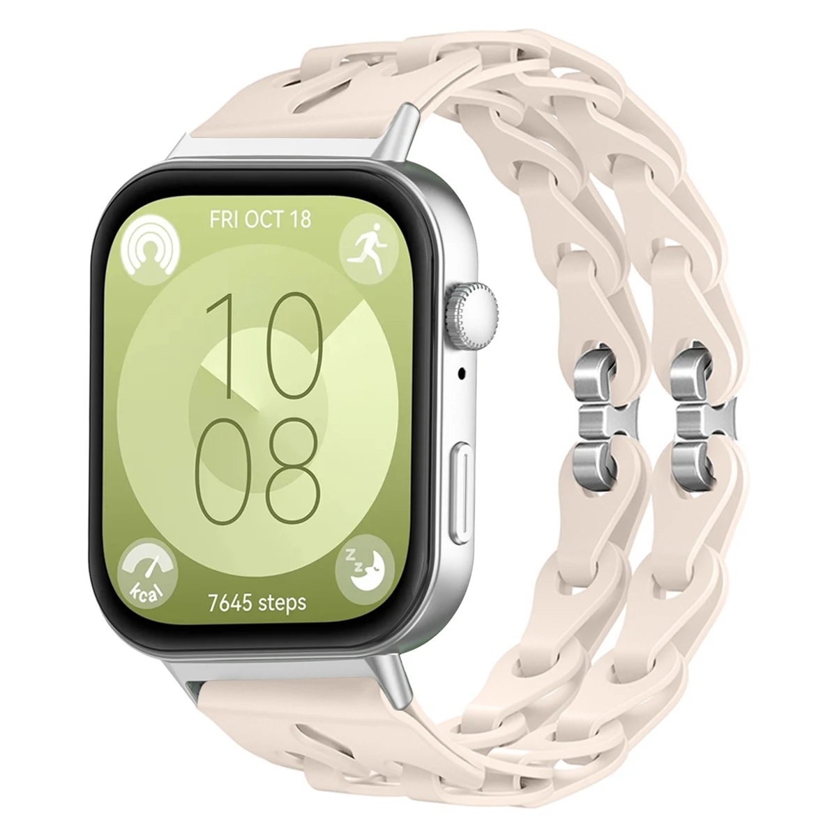 Elegant Chain Silicone Strap - Adjustable Wristband Bracelet Replacement Accessories