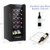 Freestanding Compressor Wine Cooler Refrigerator,Beverage Wine Chiller,Digital Temperature Control & Double-layer Glass Door 6