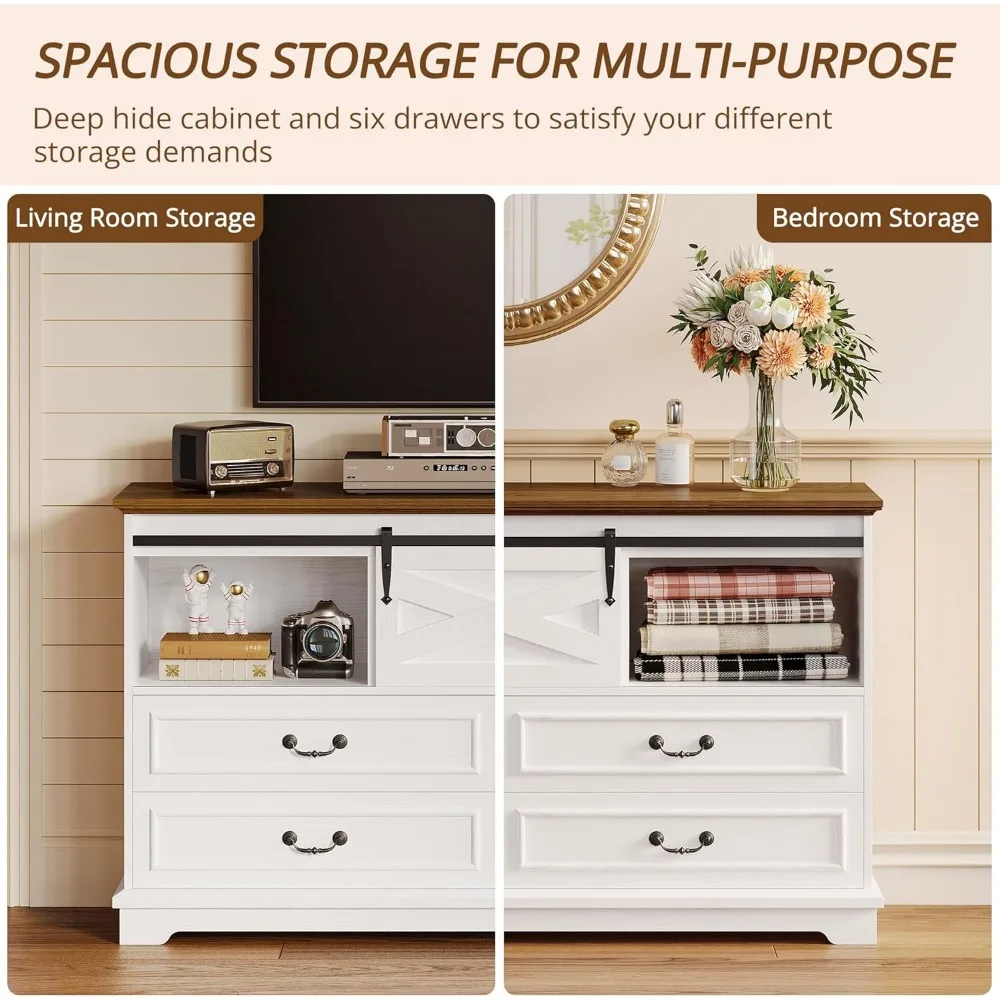 Farmhouse 6-Drawer Dresser 4