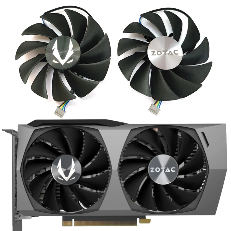 Ventilador de Refrigeração Gpu para Zotac Geforce Placa de Vídeo Twin Edge 89 mm 4pin Gpu Ga92s2u Rtx 3060 3060ti Novo