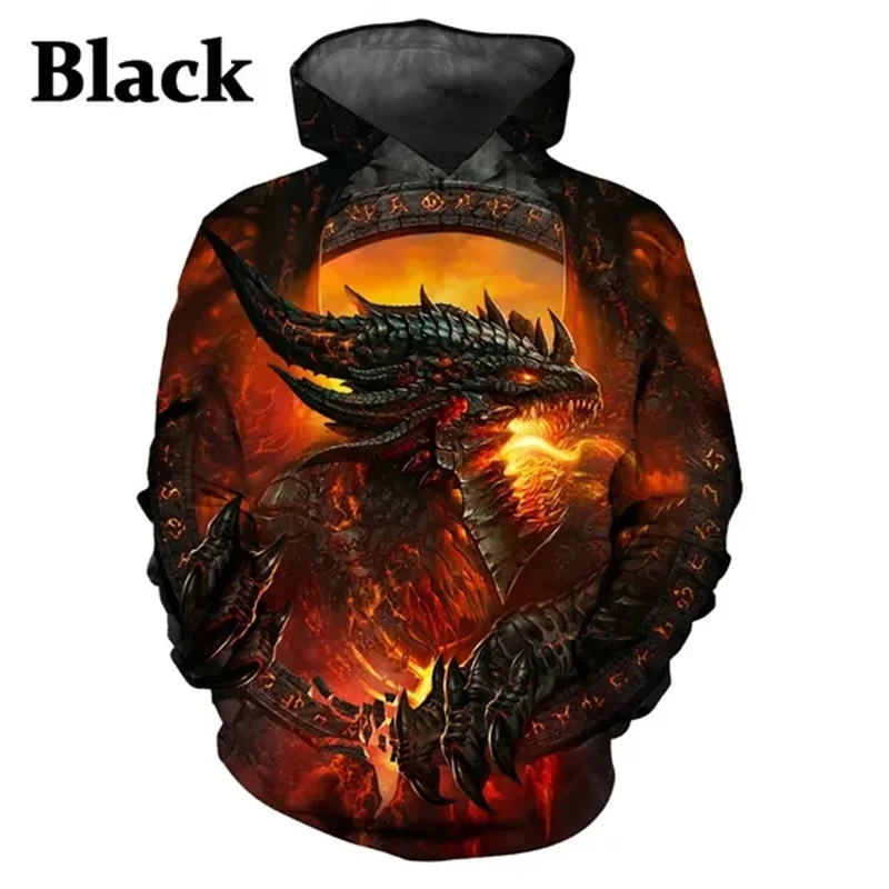 

New 3D Dragon Printed Hoodies For Men Mythological Animals Graphic Sports Sweatshirts Kids Tops Fashion Pullover Harajuku Hoodie