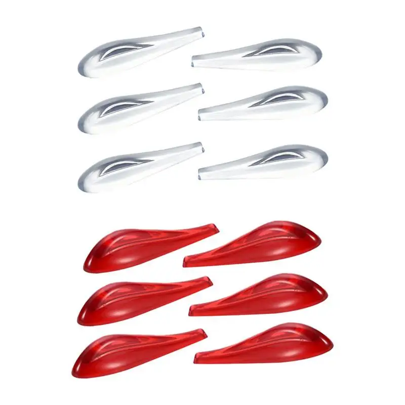 

6pcs Car Spoiler Sticker ABS Auto Wind Deflectors Anit-Noise Decor Strip Durable Taillights Protector Diffuser For Cars Stickers