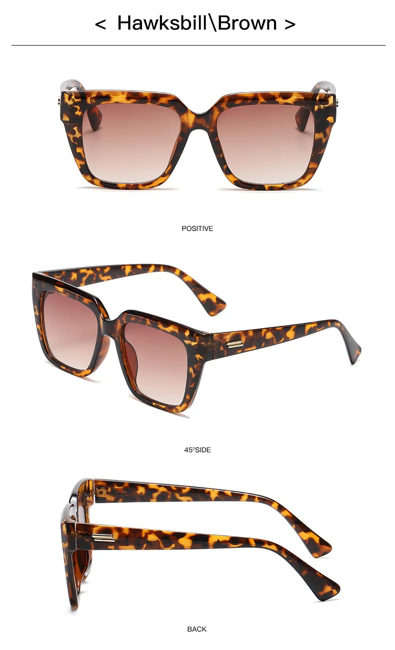 Fashion Square Sunglasses Women Men 2022 Trendy Oversized Designer Sun Glasses Vintage Shade UV400 Blocking Outdoor De_voghion.com