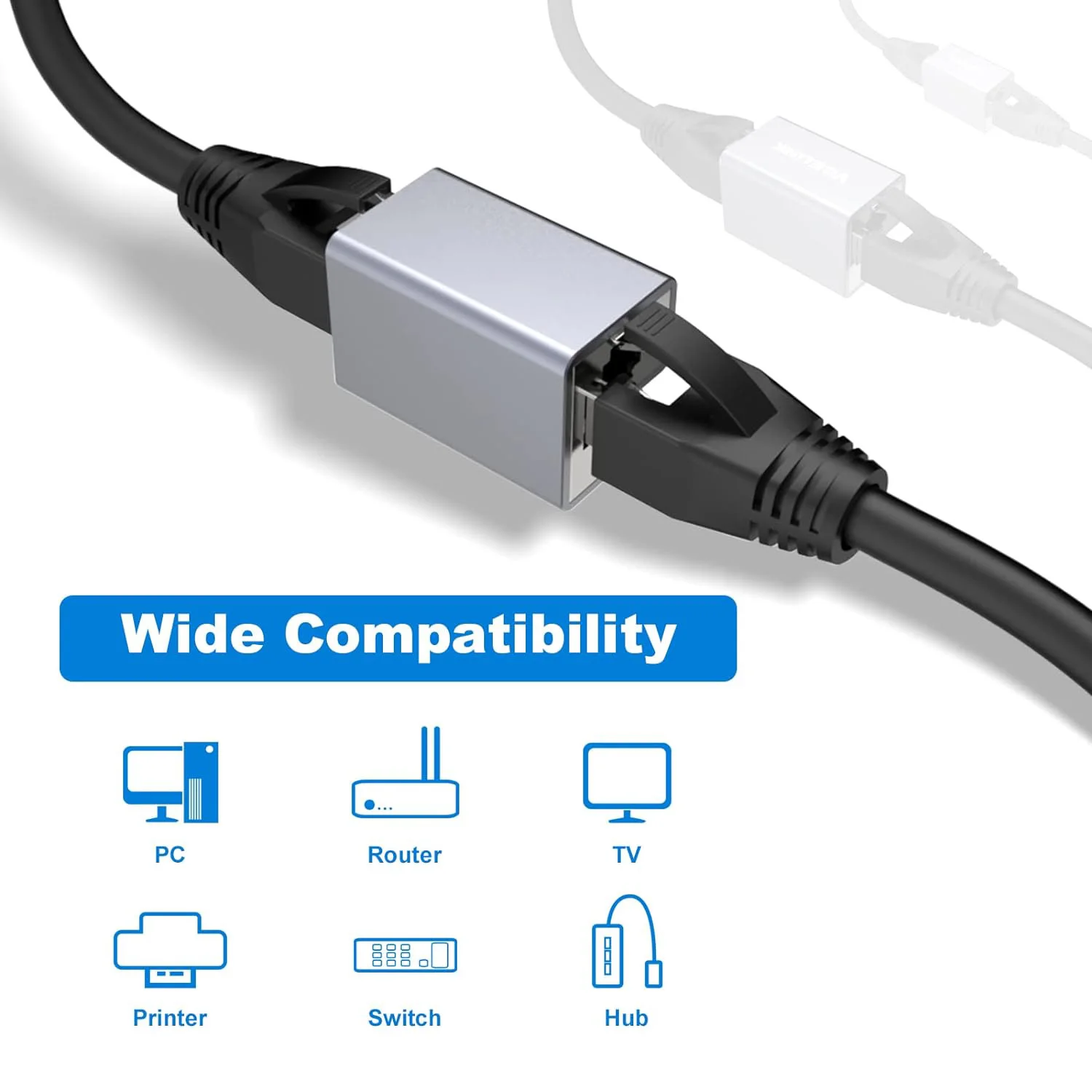 Cavo Ethernet Cat 6 DIGITUS Accoppiatore RJ45 Cat 6-10 Pezzi - Prolunga Per Cavo LAN Prolunga Cavo Ethernet - Foto 2
