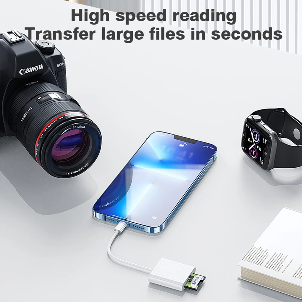 Memory Card Adapter 2 in 1 Lightning To SD/TF Card Reader OTG Flash for iPhone 14 13 12 Pro Max 3.0 IPad