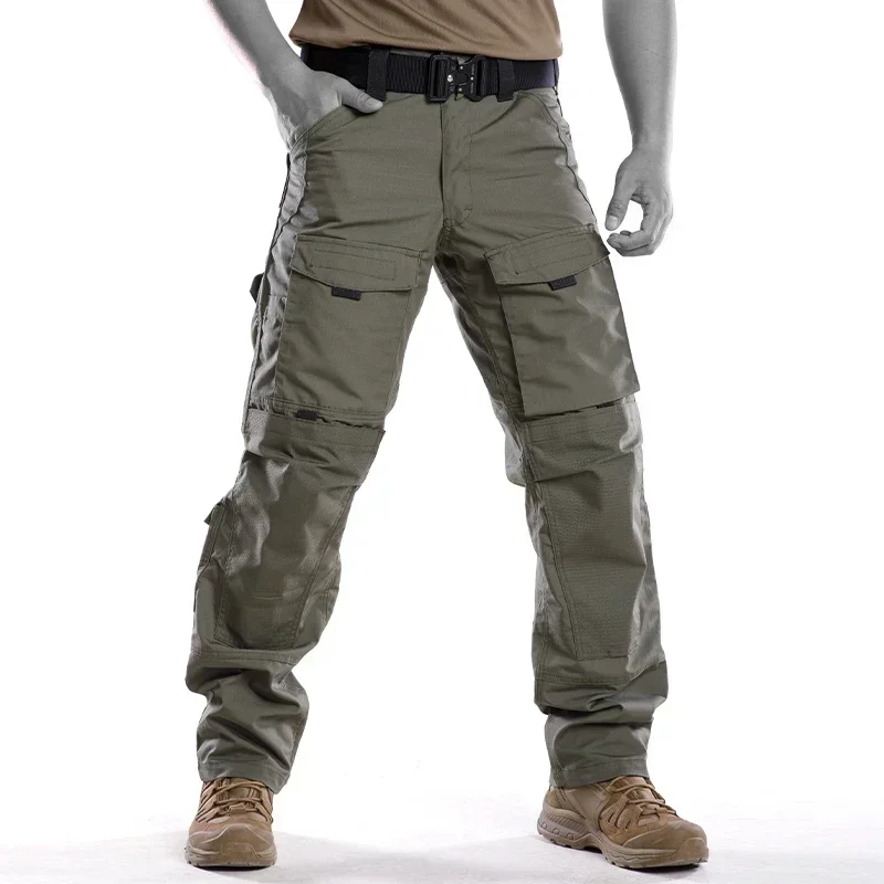 Field Combat Tactical Pants Men's Multi-pocket Multicam Camouflage Training Work Trousers Outdoor Hunting Waterproof Cargo Pants