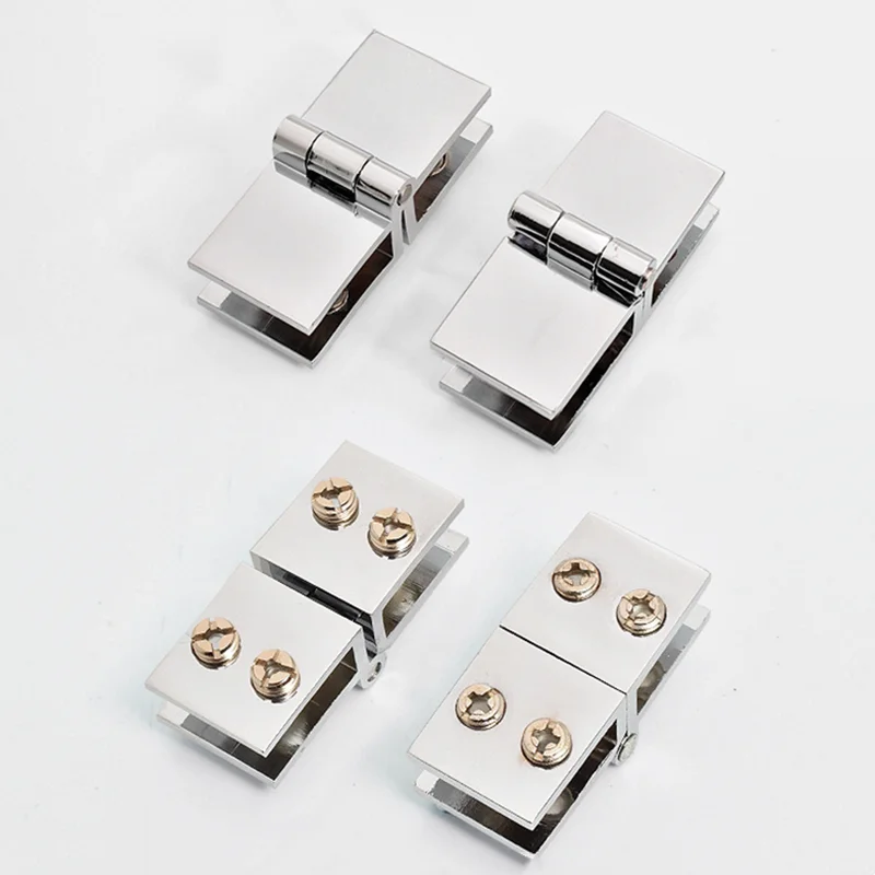 90 180 Degree Bilateral Clip Home Easy Install Glass Clamp Zinc Cabinet Door Hinge Bathroom Furniture Cupboard stainless steel hinges door hinges gas spring hinges gas strut hinges plastic hinges nylon hinges
