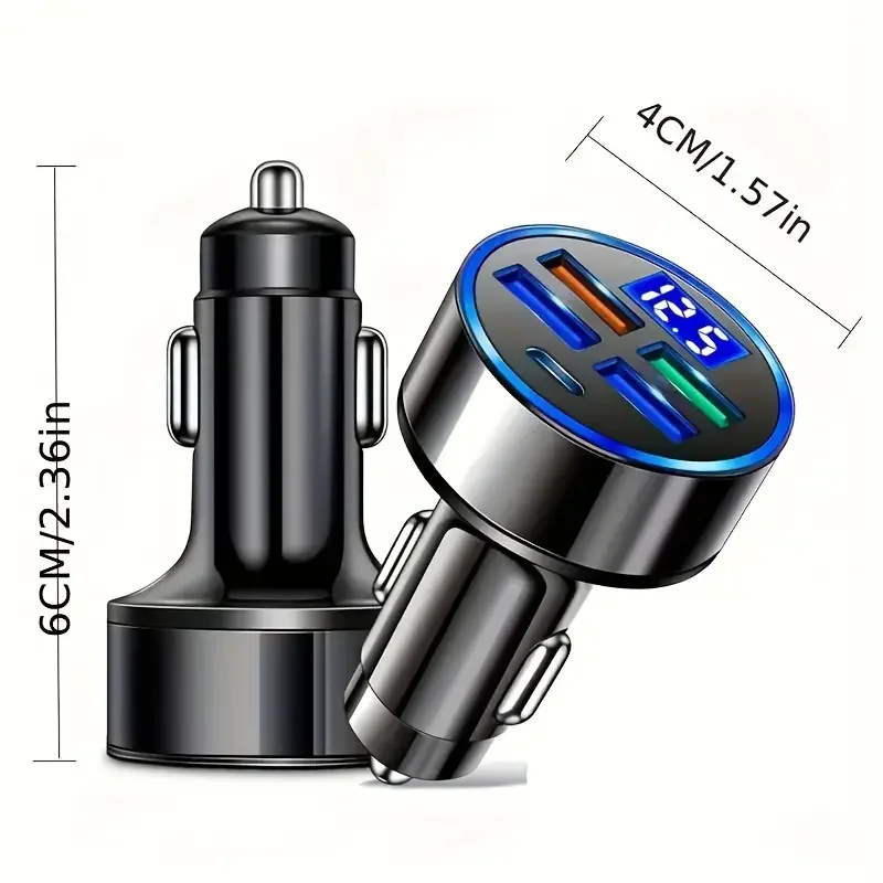 3.1A USB Car Charger Type C USB Phone Adapter for iPhone 13 Pro Xiaomi Huawei Samsung Quick Charger