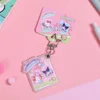 Fashion Sanrio Acrylic Shaker Keychain Pendant Star Shape Carabiner Durable Scratch-Resistant Decorative Bag Pencil Pouch 5