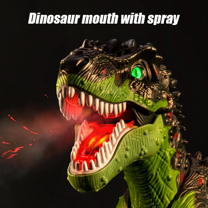 Boy Remote Control Dinosaur Toy Walk Sound Simulation RC Model Light Spray Education Game Children Toys For 3 Year Birthday Gift 3