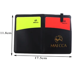 Professional Soccer Referee Card Set with Leather Case (One size)