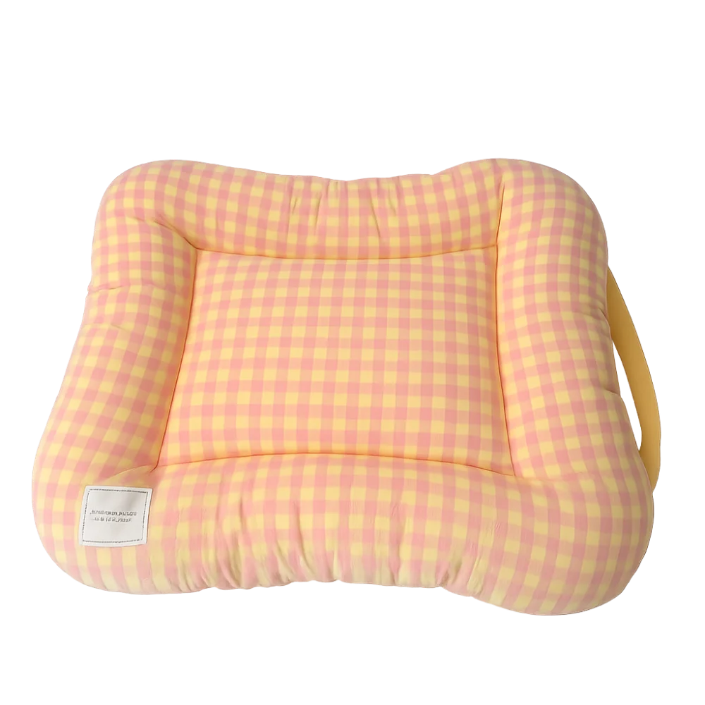 Breathable Warm Dog Bed Pad Macaron Non-slip Pet Sleeping Bed Soft Comfortable Plaid Dog Cushion for Cats and Dogs