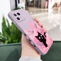 Cloud Cat Liquid Silicone Phone Case - Soft and Durable Cover in Fun Design for 12 Lite (Light Purple)