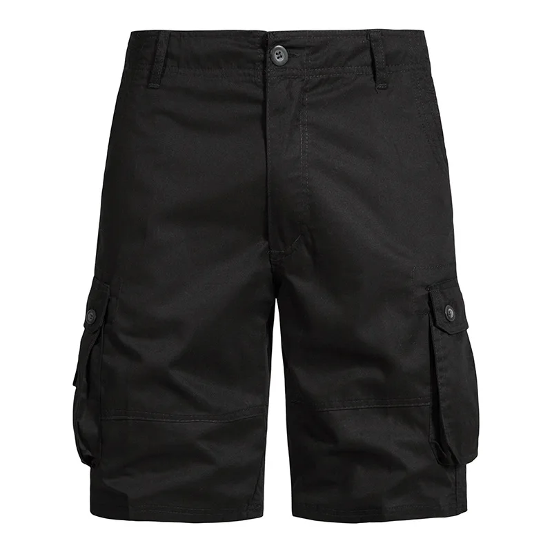 Men's Cotton Pants Men's Summer Thin Loose Multi-Pocket Work Shorts