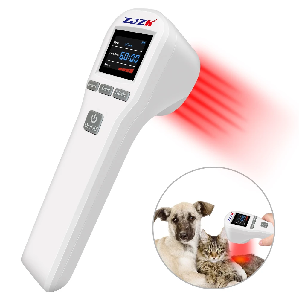 ZJZK Cold Laser Therapy 4x808nm Pain Relief Devices Leg Massage Dogs Cats Horses Inflammation