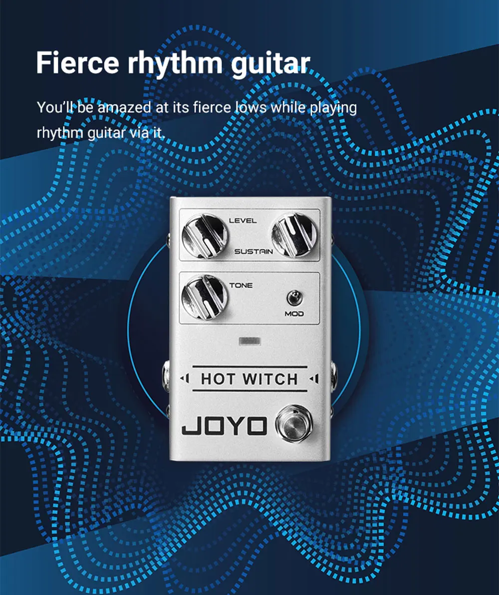 R-25 Fuzz Guitar Effect Pedal HOT WITCH Retro & Modern Pedal with Deep Smooth Lo