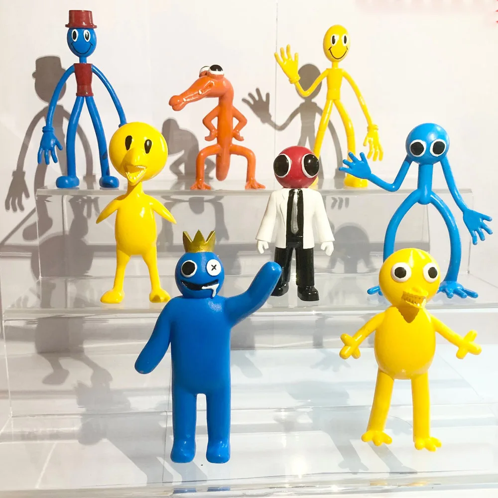 6/8 Pcs/set Funny Roblox Rainbow Friends Action Figures Toys Model Doll  Cake Toppers Kids Gift