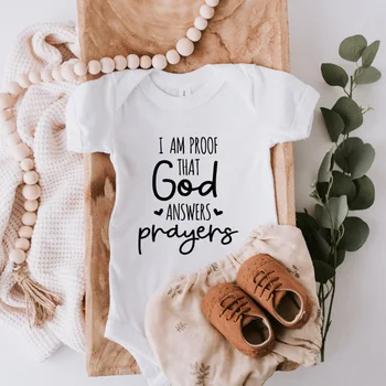 Baby 'I Am Proof That God Answers Prayers' Romper