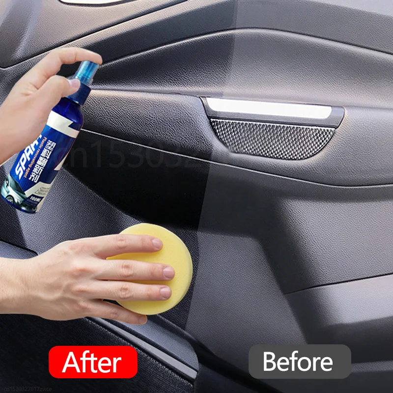 Spray Wax For Car Detailing Interior Trim Seat Polish Shine Renovator Black  New Color Cleaner Spray Car Care Accessories for car - AliExpress