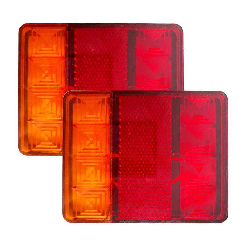 2Pcs 8 LED Tail Lights Rear Lamp Pair Boat Trailer 12V Rear Parts Waterproof IP67 For Truck Vans ATV Lorry Caravans Car Lighting 2pcs microwave oven refrigerator bulb spare repair parts accessories 230v 20w lamp replacement for lg galanz midea samsung