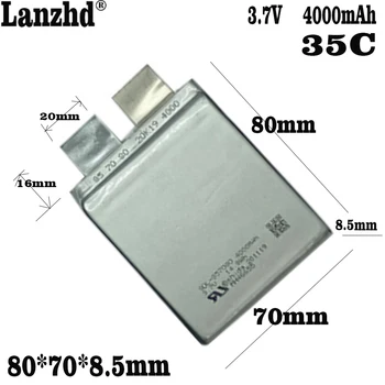 1-10pcs nuove batterie 3.7V 4000mAh 857080 855499 35C cella di alimentazione a batteria fai da te per l'avviamento dell'alimentatore Drone accenditore dell'automobile