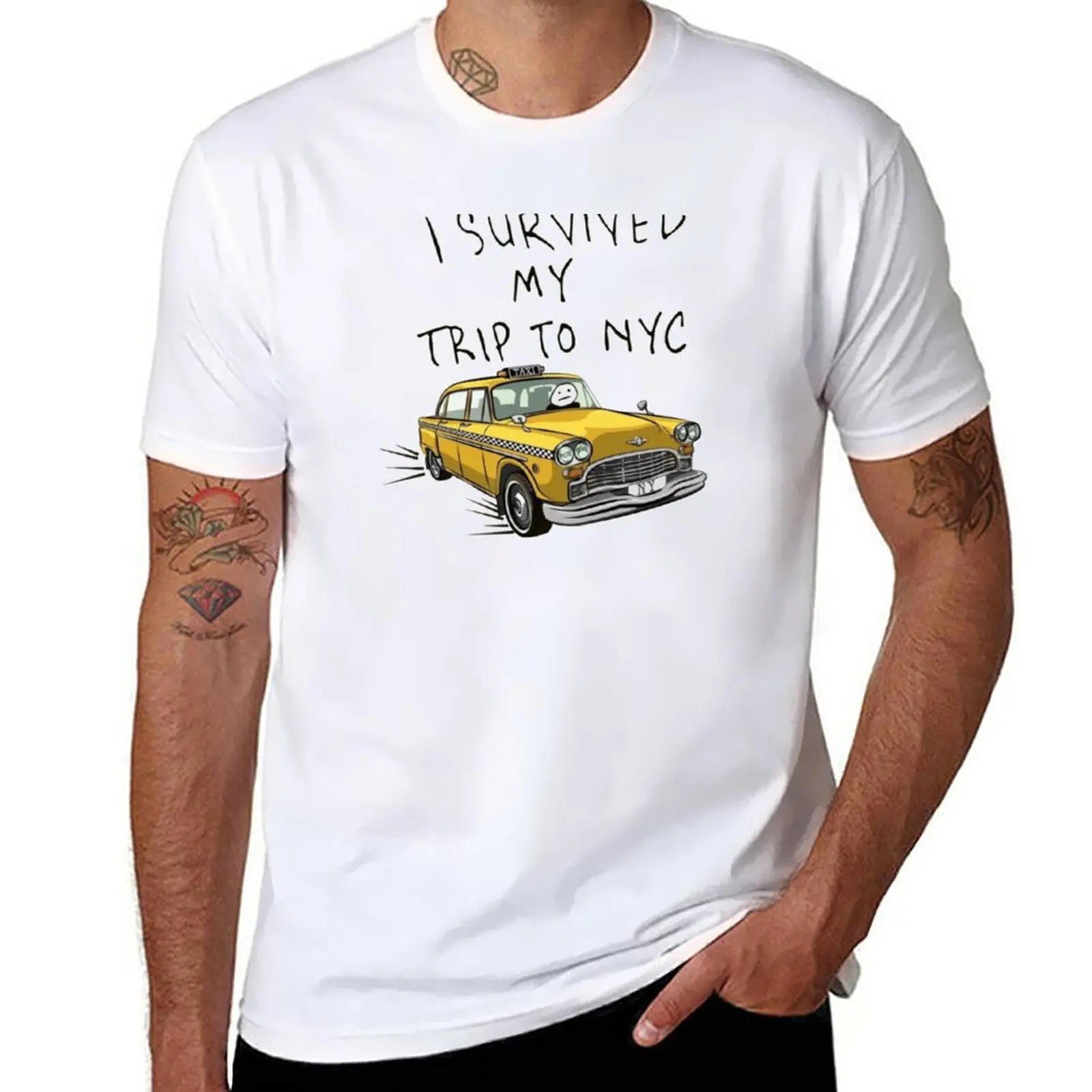 

New I survived my trip to NYC T-Shirt boys animal print shirt kawaii clothes tees Anime t-shirt men workout shirt