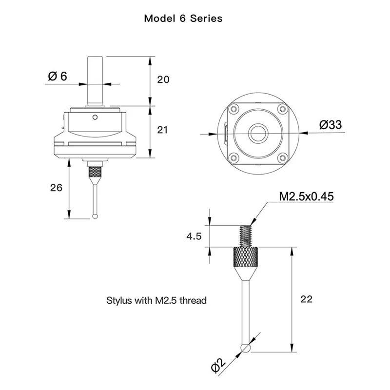 CNC 3D dotek sonda tento je  nerez ocel sonda kování pro V6 3D dotek probe/ ostří vyhledávač