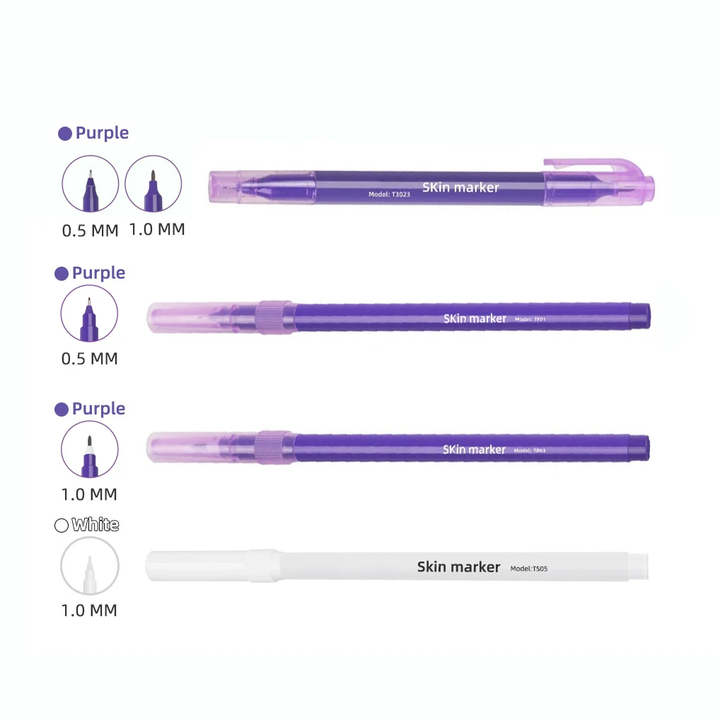 Ear Piercing Tool Piercing Tool 1Pcs Surgical Skin Marker Pen Ear Nose Piercing Facial Beauty Eyebrows Tatoo Eyelash Grafting Makeup Tool Waterproof Blue White
