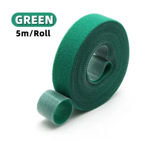 Colorful Adhesive Back-to-Back Hook & Loop Strap Roll - Versatile Cable Management and Organization Solution (5m Roll)