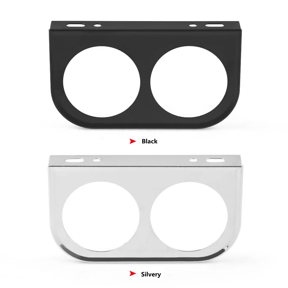 52mm Dual Gauge Under Dashboard Mounting Bracket Pod Universal Black Silver car meters holder