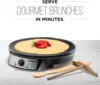 Electric Crepe Maker & Griddle, Precise Temperature Control Skillet for Perfect Brunch Blintzes, Pancakes, Eggs, Bacon 6