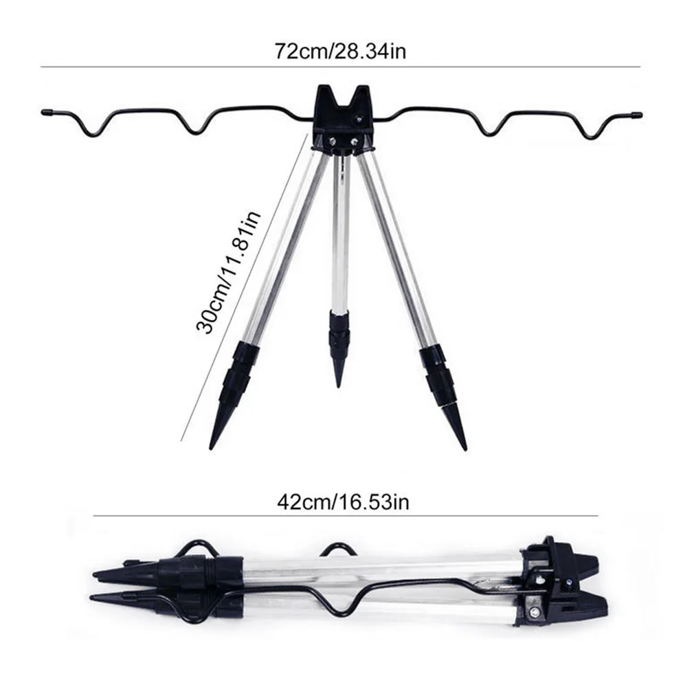 Fishing Rods Support Multifunction Telescopic Rod Holder Foldable Adjustable Outdoor Fishing Equipment Tripod Fishing Rods Stand