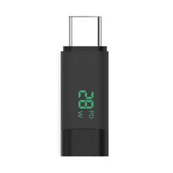 100W Type - C Fast Charging Adapter with Digital Display (Black)
