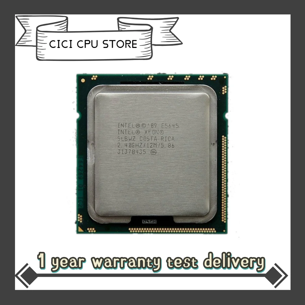 

Intel Xeon E5645 Processor Six Core 2.40GHz 12M 5.86GT/s LGA 1366 SLBWZ CPU