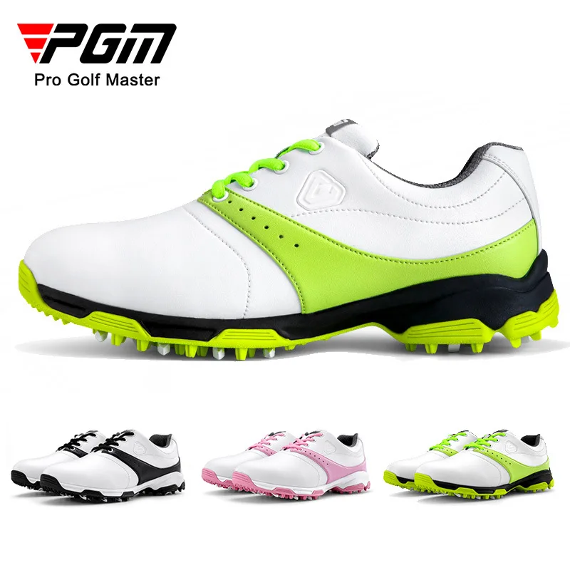 pgm-waterproof-golf-shoes-womens-shoes-lightweight-knob-buckle-shoelace-sneakers-ladies-breathable-non-slip-trainers-shoe-xz191