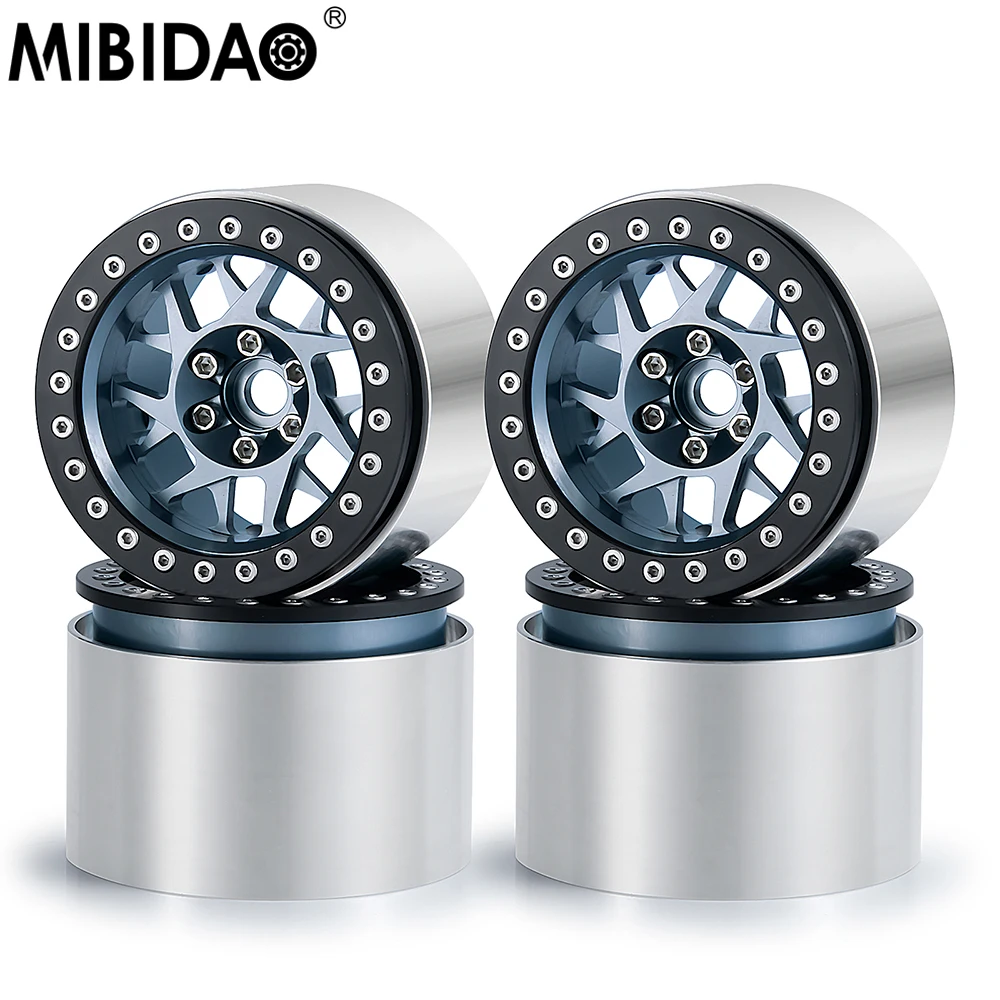 

MIBIDAO 4 шт. 45 мм металлический 2,2 "обод ступицы колеса Beadlock для 1/10 Axial SCX10 90046 AXI03007 D90 Wraith 90048 RC Гусеничный автомобиль