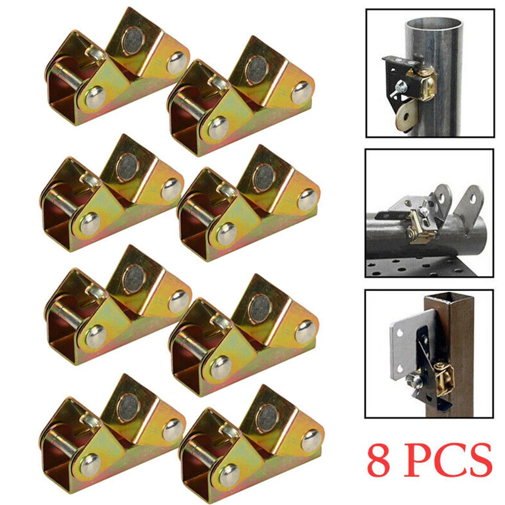 Welding Cable Connector Welding Electrode Holder Welding Earth Clamp 8Pcs Adjustable Magnetic Welding Clamps Kits High Hardness V Types Pads Fixture Holder Steel High Strength Welder Welding Clips