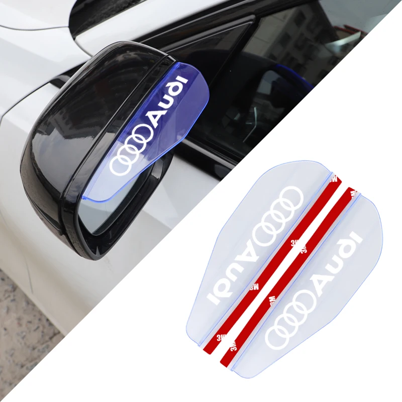 Car Rearview Mirror Rain Shield and Sun Visor with Logo