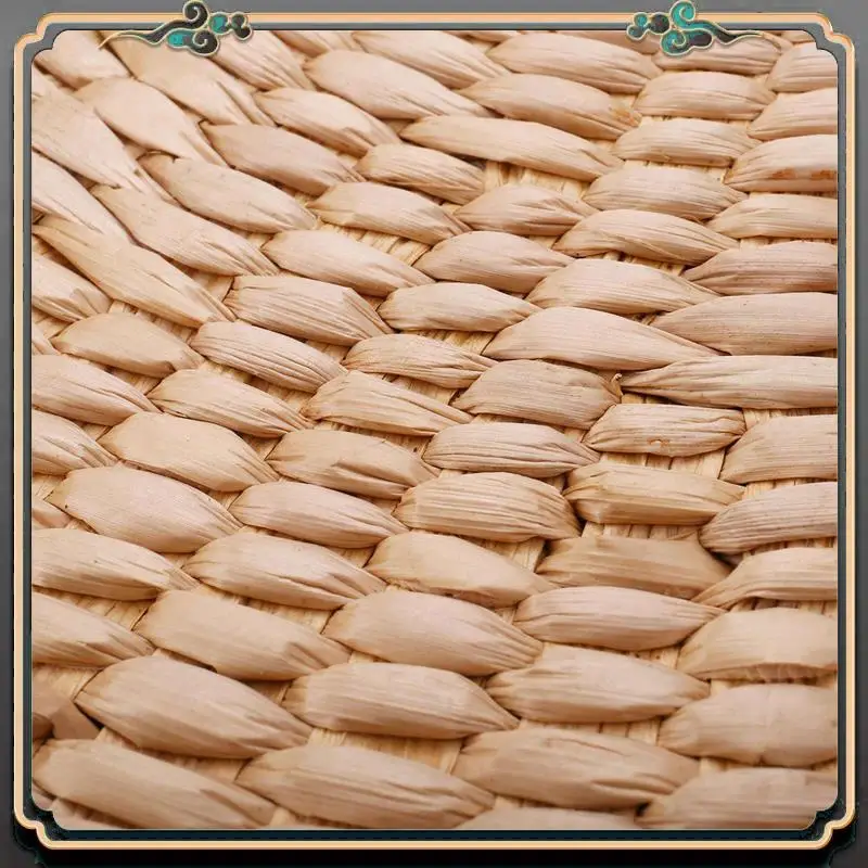 프리미엄 5 Pcs 40Cm 다다미 쿠션 라운드 밀짚 직조 수제 베개 바닥 요가 의자 좌석 매트