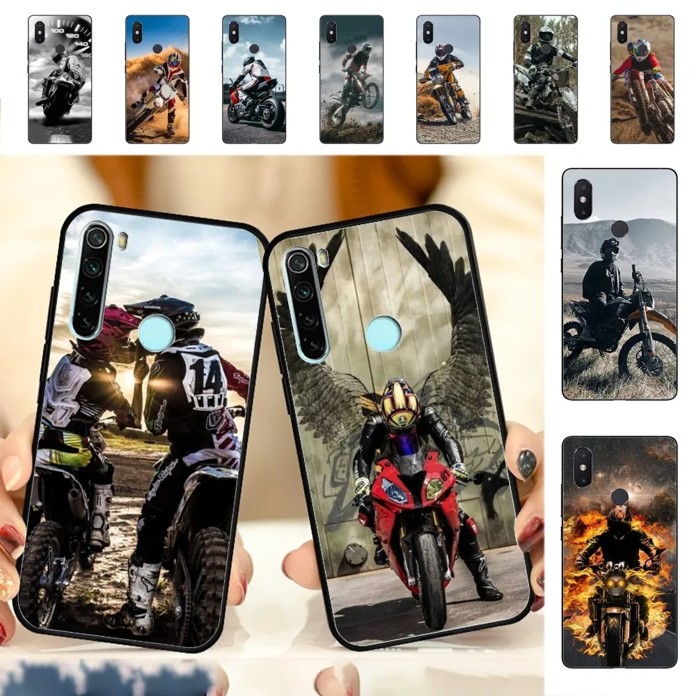 Мотоцикл Cross mмотоциклетный спортивный телефон случай для Redmi Примечание 4X5 A 6 7 8 T 9 9S 10 11 11S 11Epro Poco M3 pro