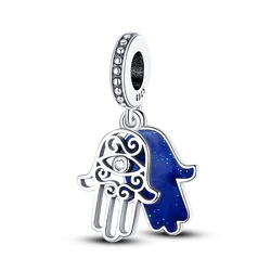 Sterling Silver Pink Butterfly Luminous Firefly Dangle Charm (KTC066)