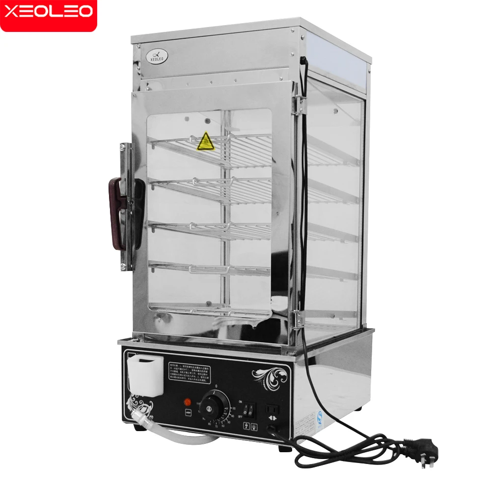 XEOLEO Electric Steamer Commercial Bun Stainless Steel Warmer Cabinet Food Steam Machine Heat Home Vertical Proceessor