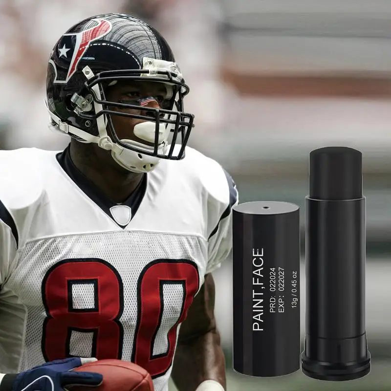 

Спортивная Черная бейсбольная палочка для глаз, 13 г, с принтом черного лица, краска для черного лица под глазами, Черная Спортивная палочка, стойкая для тела