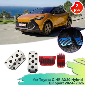 Pedale del freno a gas per auto per Toyota C-HR CHR AX20 Hybrid GR Sport 2024 ~ 2026 2025 Gomma antiscivolo Poggiapiedi Copertura del piede Pad Accessori
