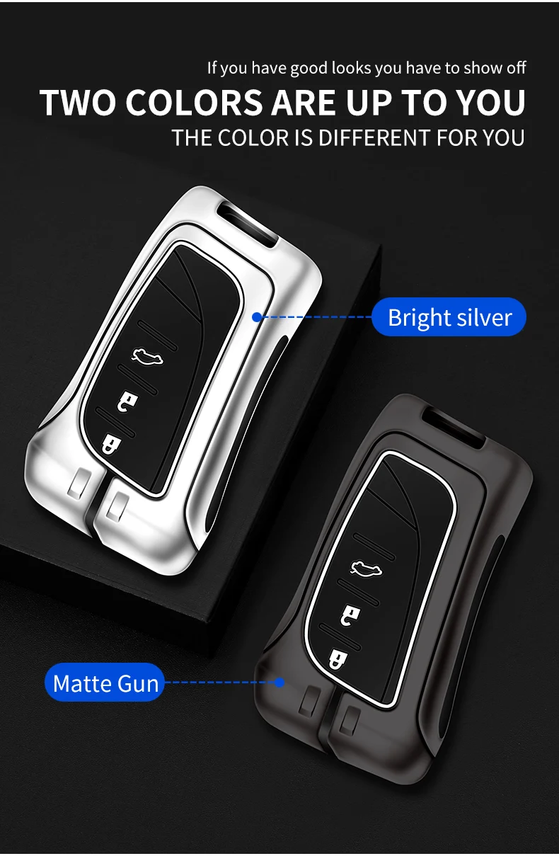 Metal Car Remote Key Case Cover Shell Fob For Lexus Es Ux200 Ux250h Es300h Es350 Us200 Us260h Lx570 Protector Holder - - Racext™️ - - Racext 27