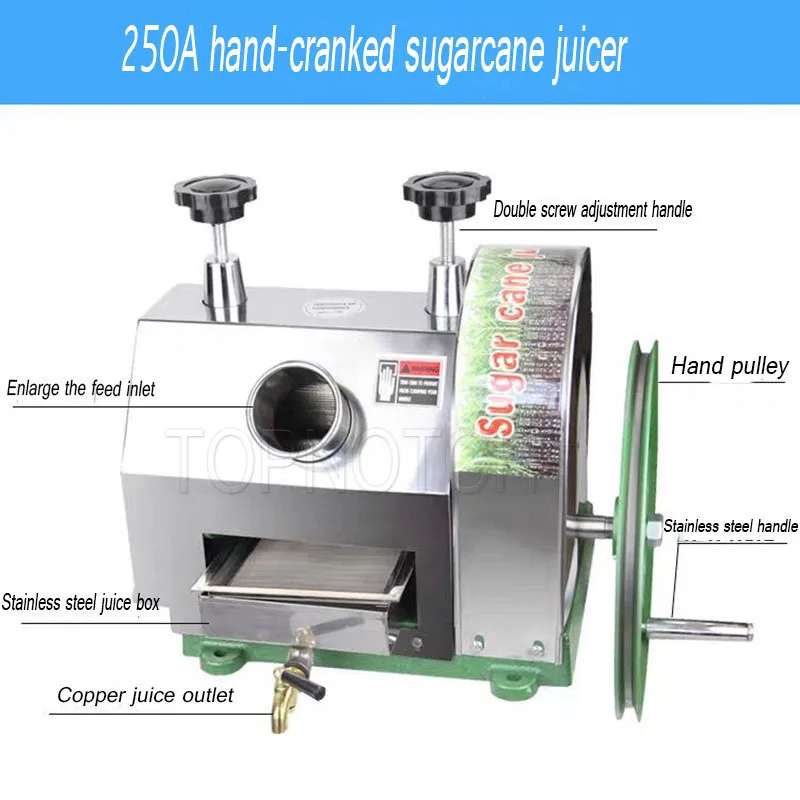 Hand Crank Stainless Steel Sugar Cane Machine Manual Sugarcane Juicer Sugar Cane Juice Machine 4
