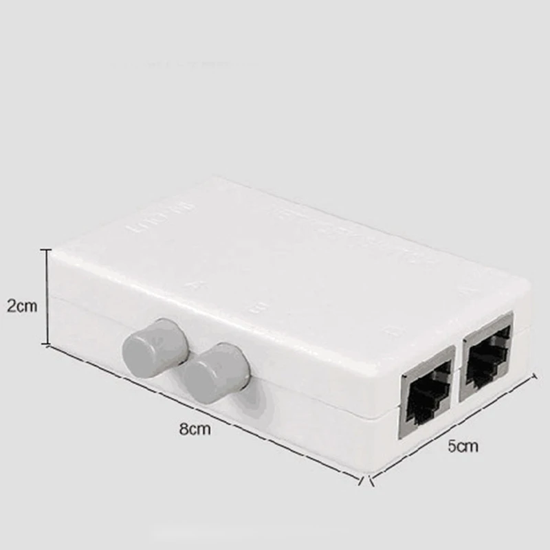 【Stylish】 AU61-RJ45 Splitter Selector Switch 2 Ports Network Switch Freely Between Intranet & Extranet Network.