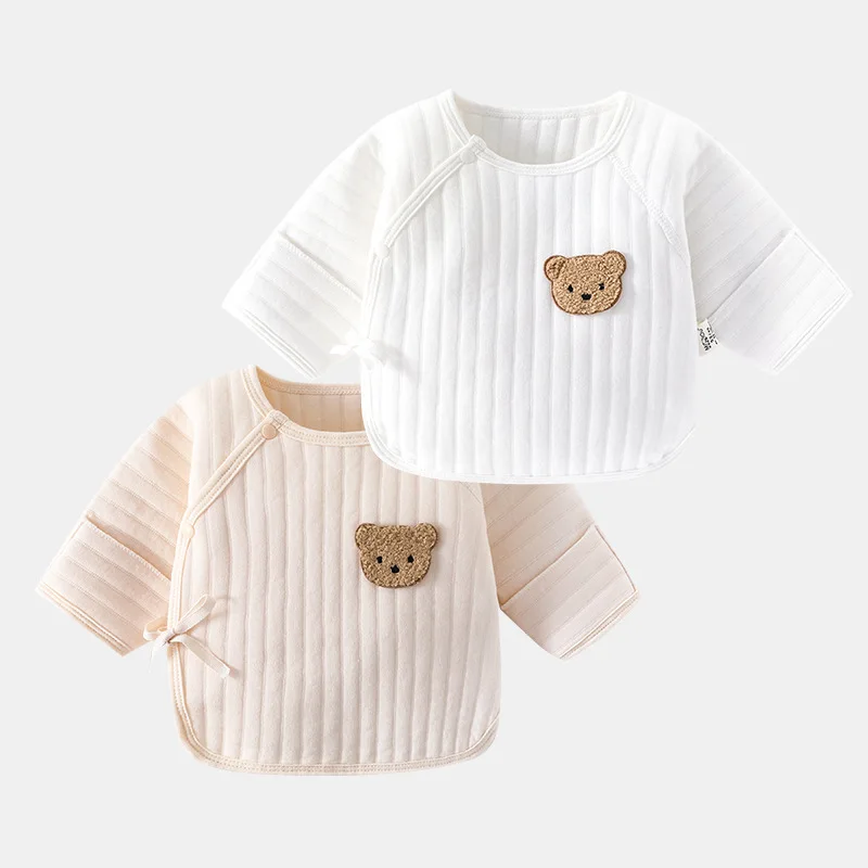 

Newborn Boneless Half Back Clothing for Newborns Autumn Winter Clothing Warm Baby Monk Clothing
