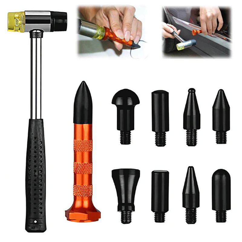 

1 Набор инструмент для ремонта вмятин автомобиля, ручка для удаления вмятин и резиновая искусственная ручка, инструменты для удаления вмятин с града, инструмент для ремонта вмятин